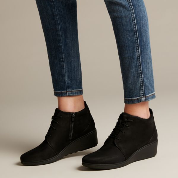 Clarks Womens Un Tallara Eva Ankle Boots Black | UK-6019852